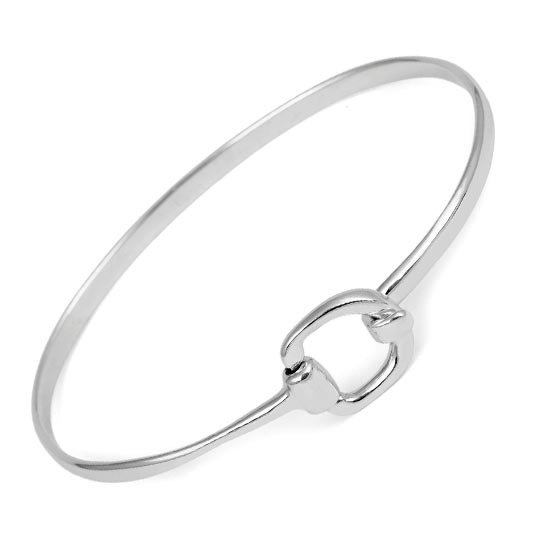 silver snaffle bangle